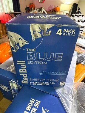 15 unopened cans of “The Blue Edition” Blueberry Red Bull (discontinued)